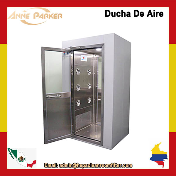 Cabina de ducha de aire de descontaminación de acero inoxidable para sala limpia