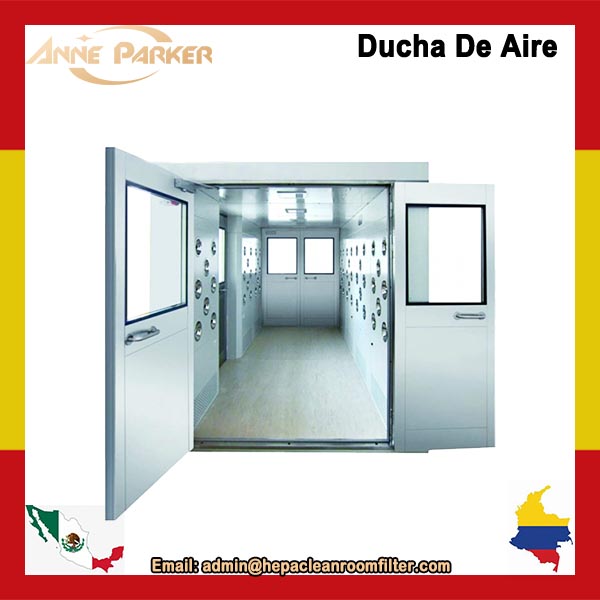 Ducha de aire de carga de doble puerta en la industria farmacéutica