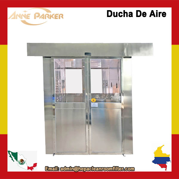 Diseño de cámara de sala limpia con ducha de aire de carga con puerta corrediza automática