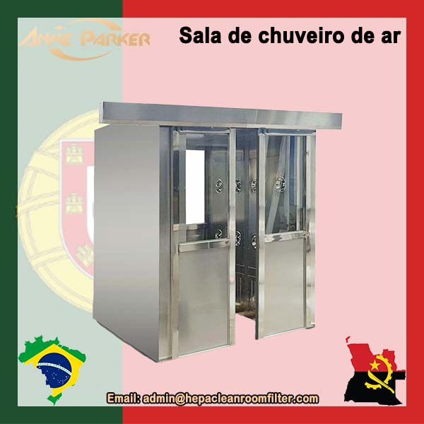 Fornecedores de equipamentos para salas limpas com chuveiros de ar de porta dupla