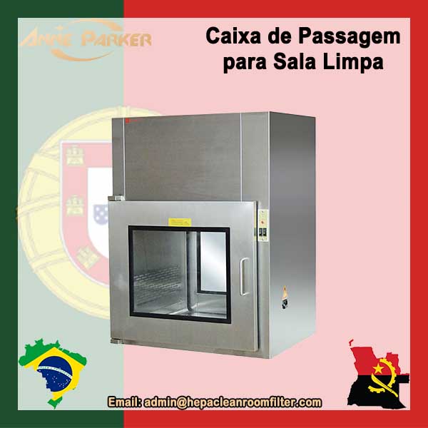 Caixa de passagem dinâmica para sala limpa para laboratório de microbiologia
