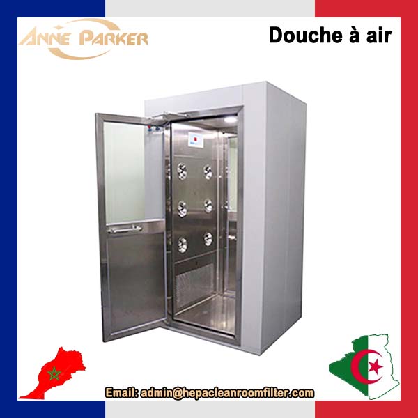 Cabine de douche à air de décontamination en acier inoxydable pour salle blanche