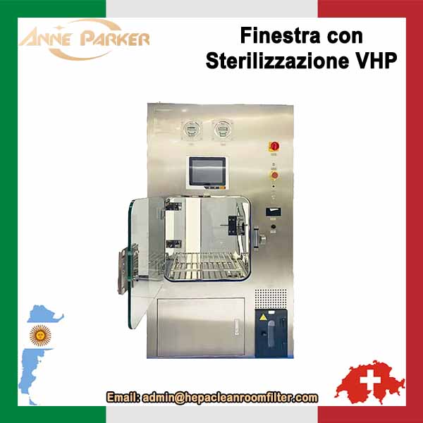 Scatola passante VHP in apparecchiature farmaceutiche per camere bianche