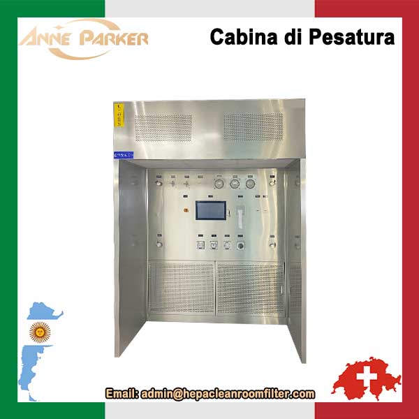 Cabina di campionamento per sala di pesatura per materie prime Progettazione della cabina di pesatura