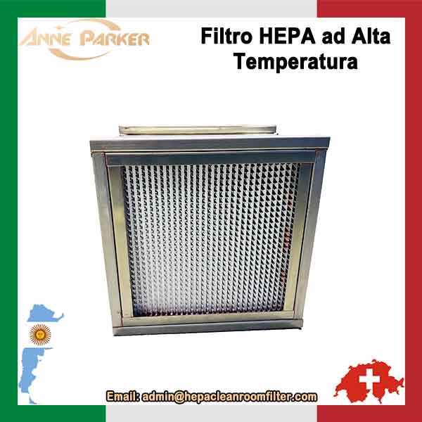 Filtro dell'aria HEPA resistente al calore ad alta temperatura