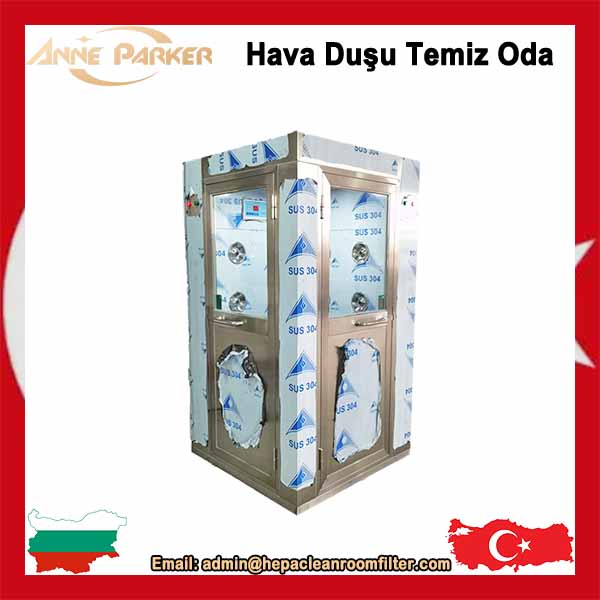 Köşe paslanmaz çelik akıllı hava duşu odası
