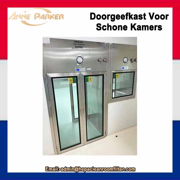 Dynamische doorvoerbox-cleanroom bij leveranciers van farmaceutische apparatuur